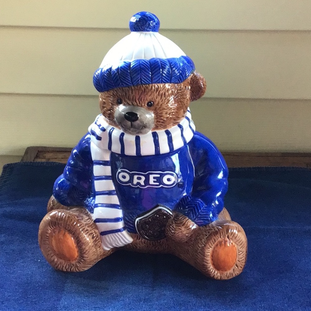Oreo Nabisco teddy bear cookie jar 2001 series